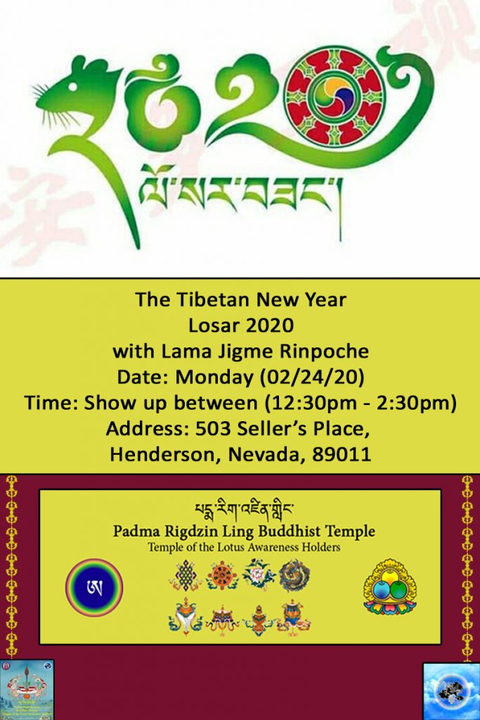 Tibetan New Year Losar 2020 Padma Rigdzin Ling Buddhist Temple